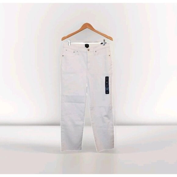 J.Crew Factory Denim - J Crew Factory Petite White Stovepipe Straight Jean Signature Stretch+ Women 30P